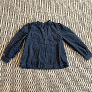 Madewell Black Peasant Top